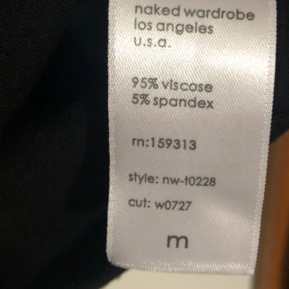 naked wardrobe long sleeve high neck black crop top - Picture 3 of 4